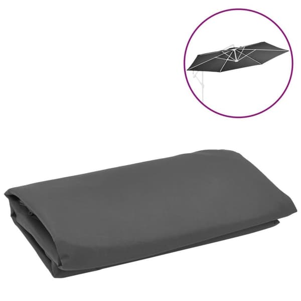 vidaXL Aurinkovarjon vaihtokangas antrasiitti 350 cm