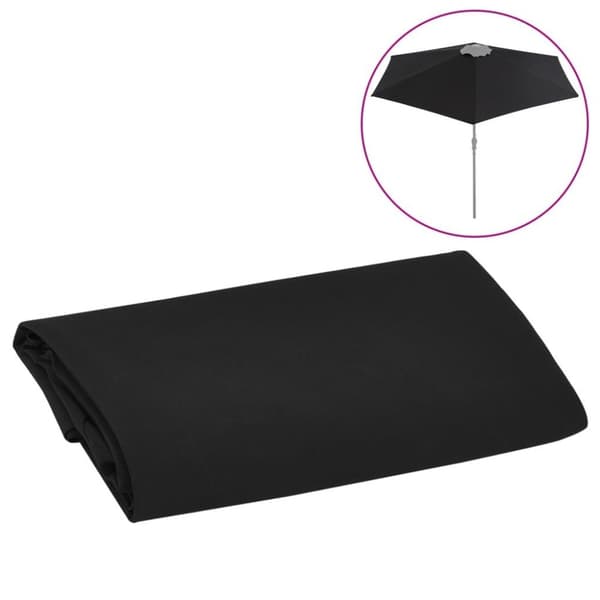 vidaXL udskiftningsdug til parasol 300 cm sort