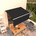 Miniatyrbilde 8 av 9: vidaXL Manuell uttrekkbar markise med rullegardin 3x2,5 m antrasitt