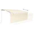 Miniatyrbilde 5 av 9: vidaXL Manuell uttrekkbar markise med rullegardin 3x2,5 m kremhvit
