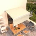 Miniatyrbilde 9 av 9: vidaXL Manuell uttrekkbar markise med rullegardin 3x2,5 m kremhvit