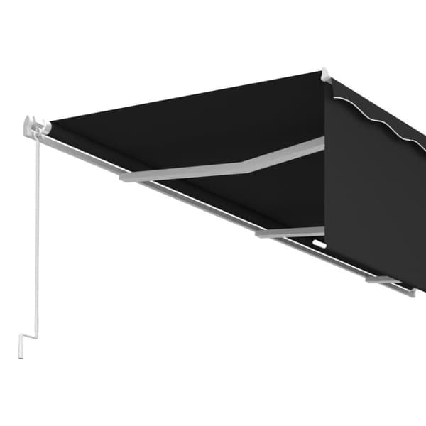 vidaXL Käsin sisäänkelattava markiisi verhoilla 6x3 m antrasiitti