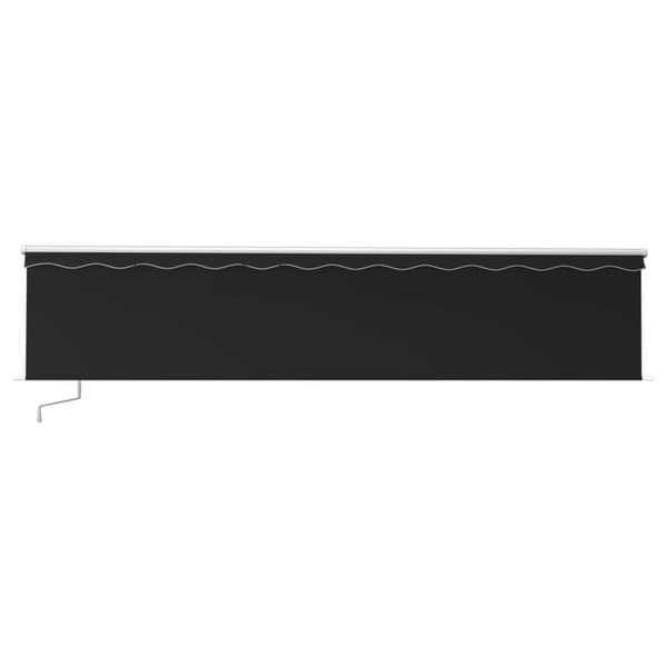 vidaXL Manuell uttrekkbar markise med rullegardin LED 6x3 m antrasitt
