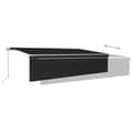 Miniatyrbilde 5 av 9: vidaXL Manuell uttrekkbar markise med rullegardin LED 6x3 m antrasitt