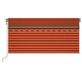 Miniatyrbilde 3 av 10: vidaXL Automatisk uttrekkbar markise rullegardin 3,5x2,5m oransje&brun