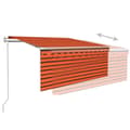 Miniatyrbilde 5 av 10: vidaXL Automatisk uttrekkbar markise rullegardin 3,5x2,5m oransje&brun