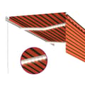 Miniatyrbillede 3 af 9: vidaXL markise m. gardin + LED 3,5x2,5 m manuel betjening orange/brun