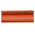 Miniatyrbillede 4 af 9: vidaXL markise m. gardin + LED 3,5x2,5 m manuel betjening orange/brun