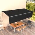 Miniatyrbilde 9 av 9: vidaXL Manuell uttrekkbar markise med rullegardin 6x3 m antrasitt