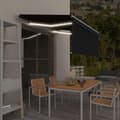Miniatyrbillede 9 af 9: vidaXL foldemarkise m. rullegardin + LED-lys 3x2,5 m manuel antracit