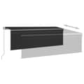 Miniatyrbild 4 av 9: vidaXL Manuell markis med rullgardin 4,5x3m antracit