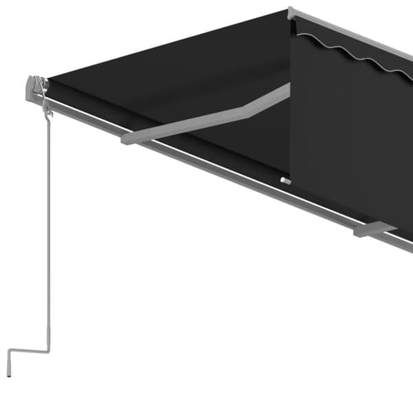vidaXL Manuell markis med rullgardin 4,5x3m antracit