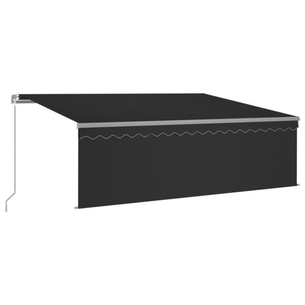 vidaXL Manuell markis med rullgardin 4,5x3m antracit