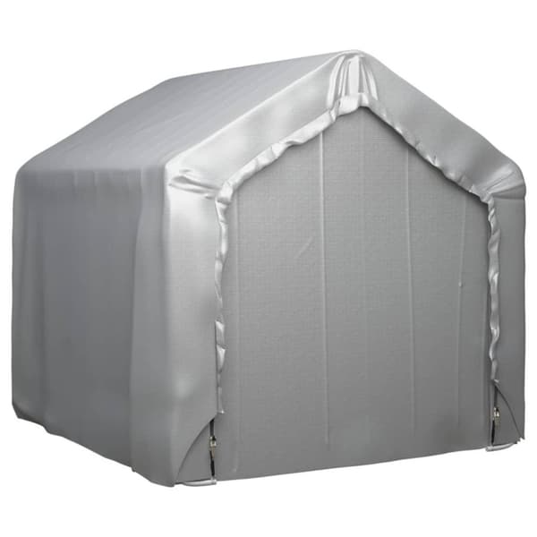 vidaXL opbevaringstelt 180x180 cm galvaniseret stål grå