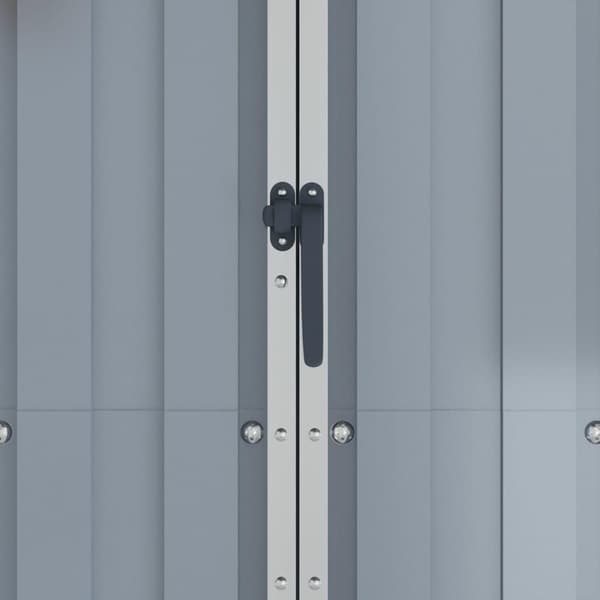 vidaXL haveskur 116x45x175 cm galvaniseret stål grå