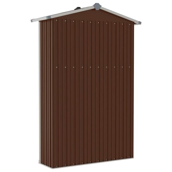 vidaXL Trädgårdsskjul brun 116x45x175 cm galvaniserat stål