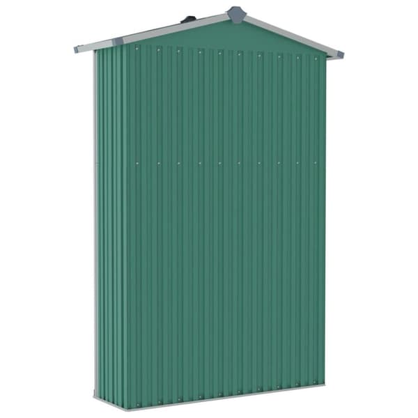vidaXL Trädgårdsskjul grön 116x45x175 cm galvaniserat stål