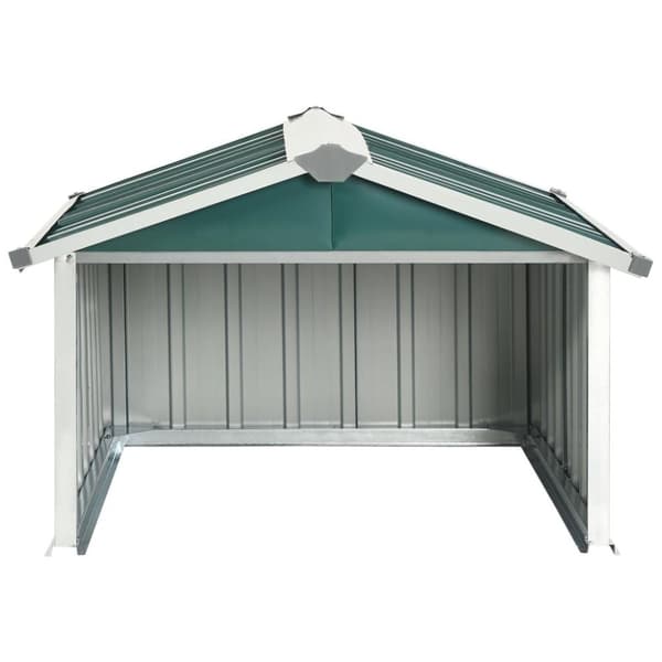 vidaXL garage til robotplæneklipper 92x97x63 cm galvaniseret stål grøn