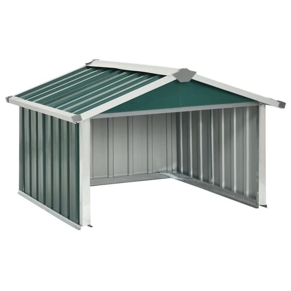 vidaXL garage til robotplæneklipper 92x97x63 cm galvaniseret stål grøn