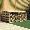 Miniatyrbild 9 av 10: vidaXL Pergola med tak 4 delar 100x90x100 cm impregnerad furu