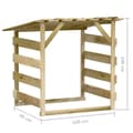Miniatyrbild 8 av 10: vidaXL Pergola med tak 6 delar 100x90x100 cm impregnerad furu