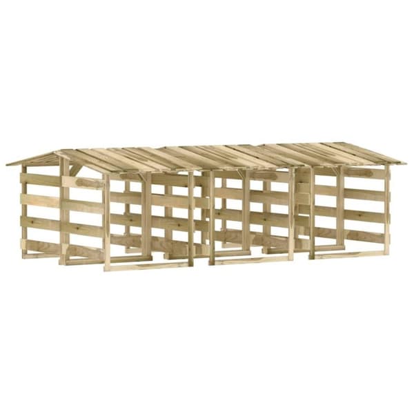 vidaXL Pergola med tak 6 delar 100x90x100 cm impregnerad furu