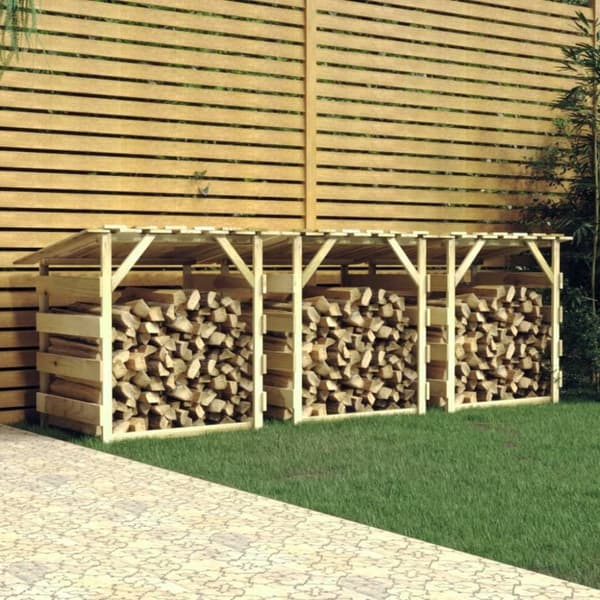 vidaXL Pergola med tak 3 delar 100x90x100 cm impregnerad furu