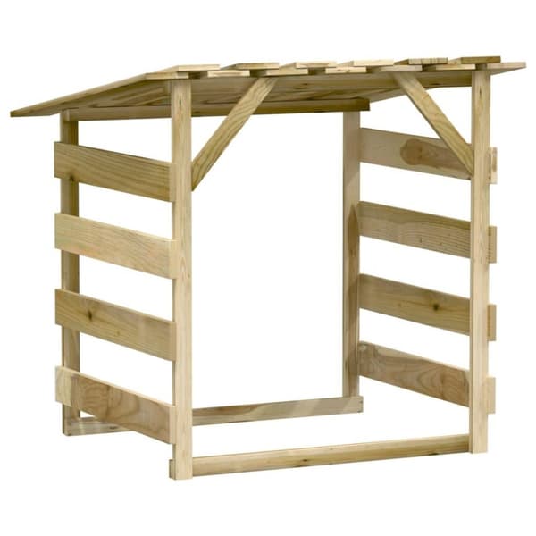 vidaXL Pergola med tak 2 delar 100x90x100 cm impregnerad furu