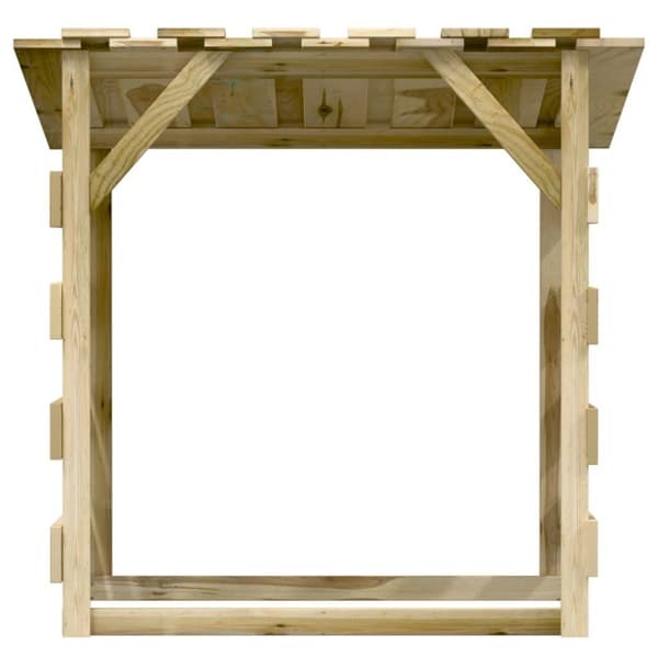 vidaXL Pergola med tak 2 delar 100x90x100 cm impregnerad furu