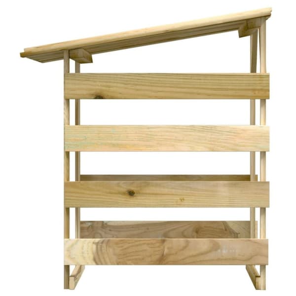 vidaXL Pergola med tak 2 delar 100x90x100 cm impregnerad furu