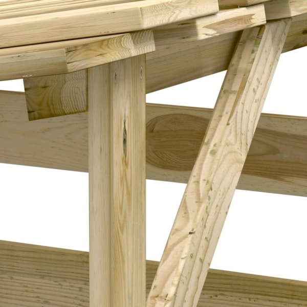 vidaXL Pergola med tak 2 delar 100x90x100 cm impregnerad furu