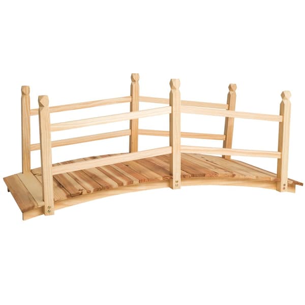 Havebro af træ 137cm lang - brun