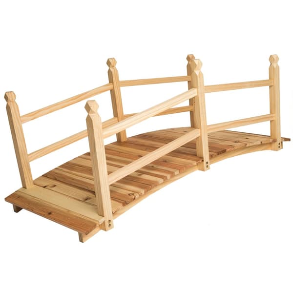 Havebro af træ 137cm lang - brun