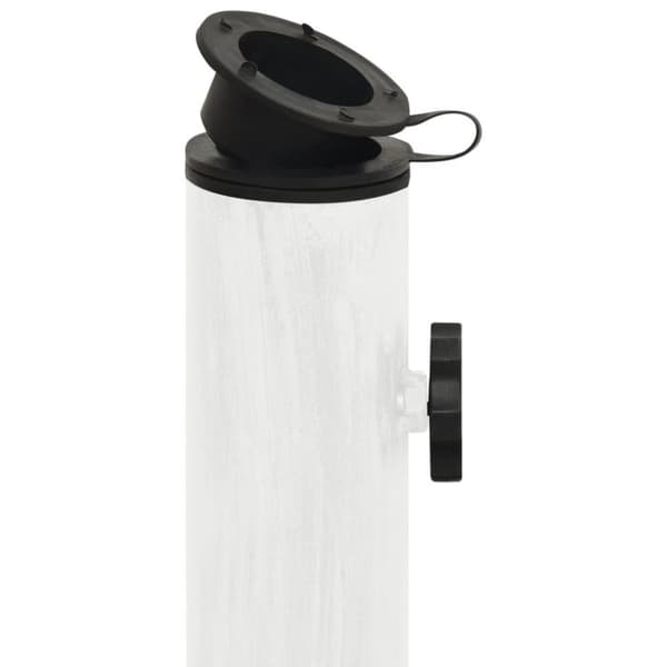 vidaXL Parasollbase hvit 44x44x31 cm støpejern