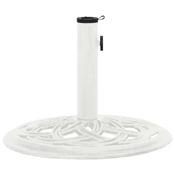 vidaXL Parasollbase hvit 44x44x31 cm støpejern
