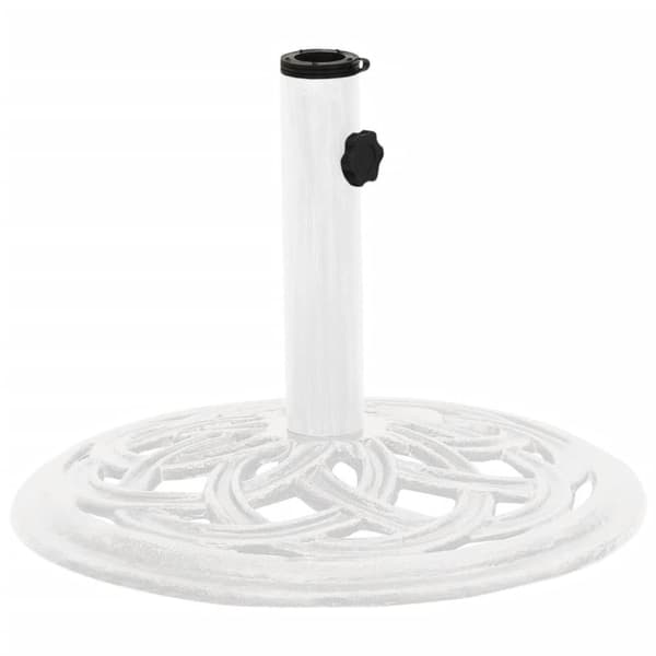 vidaXL Parasollbase hvit 44x44x31 cm støpejern