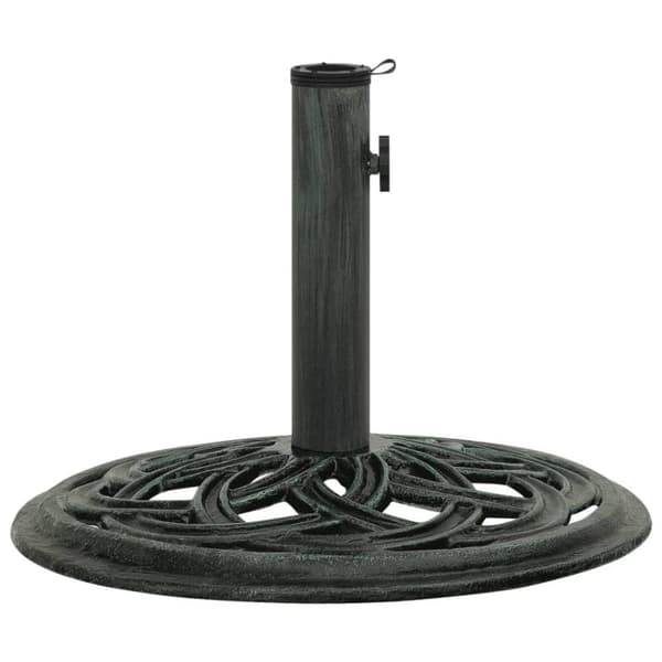 vidaXL Parasollbase grønn 44x44x31 cm støpejern
