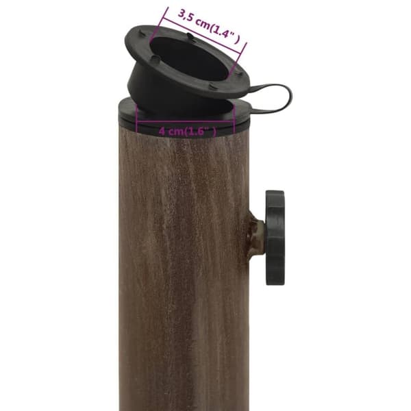vidaXL parasolfod 44x44x31 cm støbejern bronzefarvet
