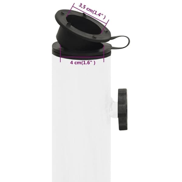 vidaXL Parasollbase hvit 40x40x32 cm støpejern