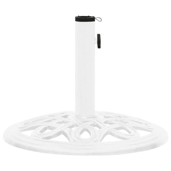 vidaXL Parasollbase hvit 40x40x32 cm støpejern