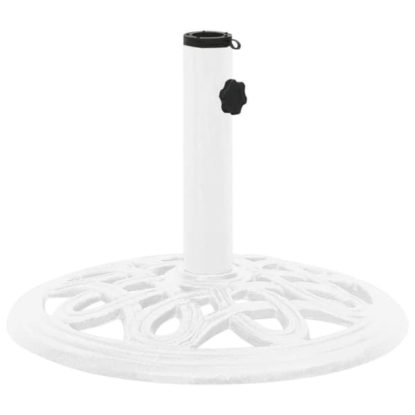 vidaXL Parasollbase hvit 40x40x32 cm støpejern