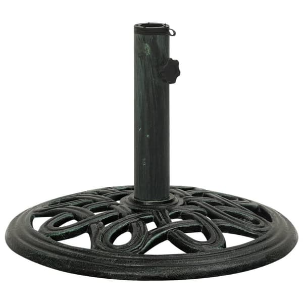 vidaXL Parasollbase grønn 40x40x32 cm støpejern