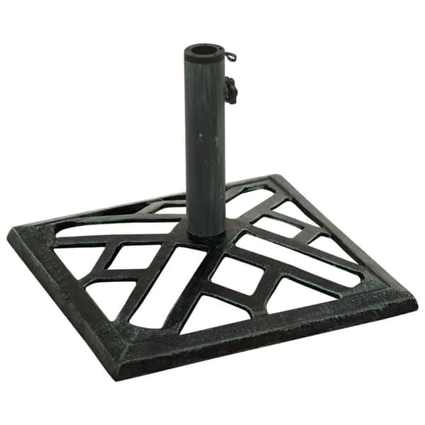 vidaXL Parasollbase grønn 44x44x31 cm støpejern