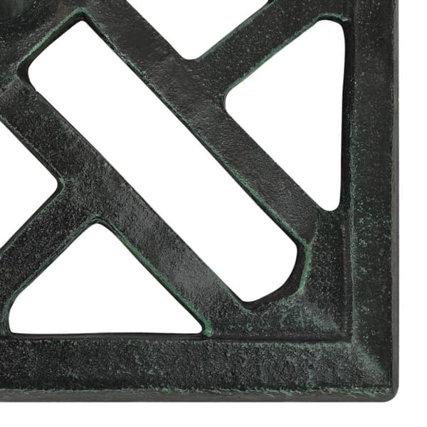 vidaXL Parasollbase grønn 44x44x31 cm støpejern