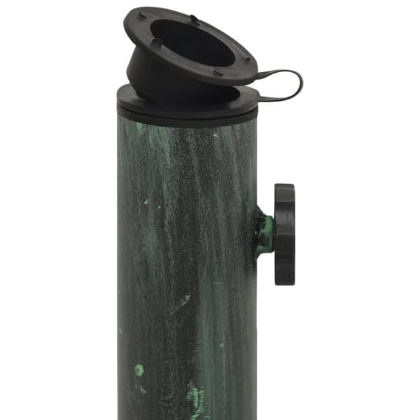 vidaXL Parasollbase grønn 44x44x31 cm støpejern