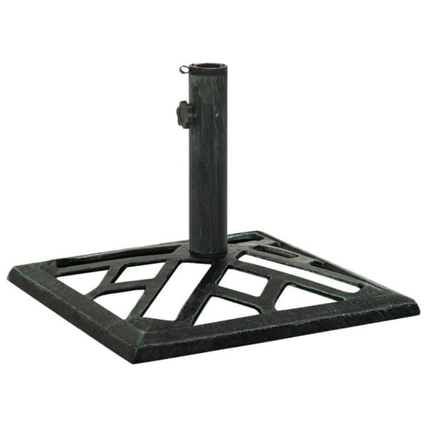 vidaXL Parasollbase grønn 44x44x31 cm støpejern
