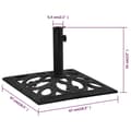 Miniatyrbilde 8 av 10: vidaXL Parasollbase svart 47x47x33 cm støpejern