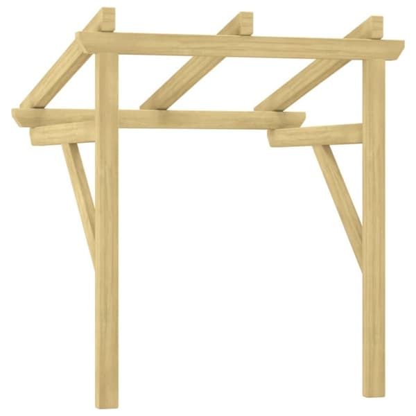 vidaXL Entrétak 100x100x100 cm impregnerad massiv furu