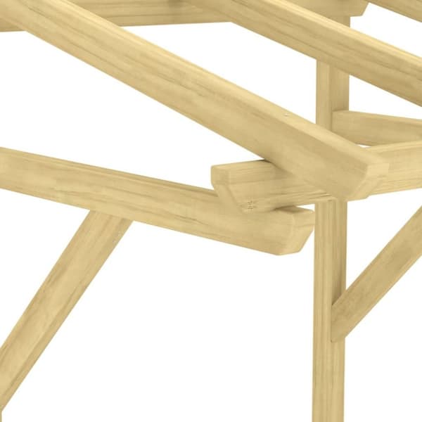 vidaXL Entrétak 100x100x100 cm impregnerad massiv furu