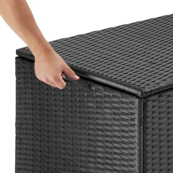 Hyndeboks med aluminiumsramme og hjul 297L, 117x54x64cm - sort